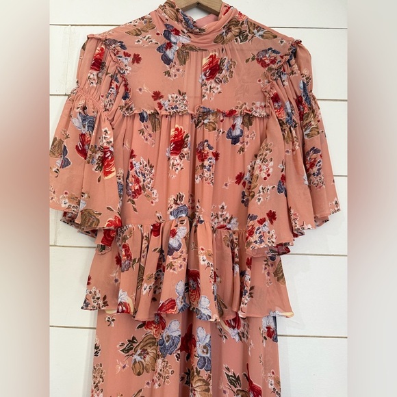 Cinq a Sept Jamie Georgette Floral Tiered Dress - Picture 8 of 13